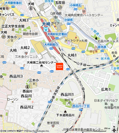 まいばすけっと大崎駅前店付近の地図